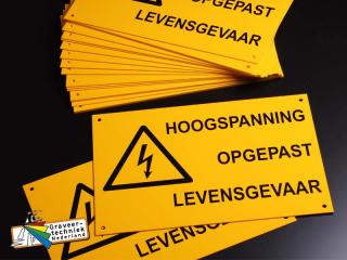 Bedrukken bordjes voor energie bedrijven